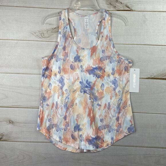MARIKA Tank Top Womens L Multicolor Abstract Print Racerback Gym Loungewear NWT - Picture 1 of 6